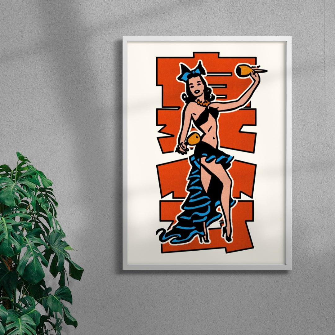 Fiesta contemporary wall art print by Othman Zougam - sold by DROOL