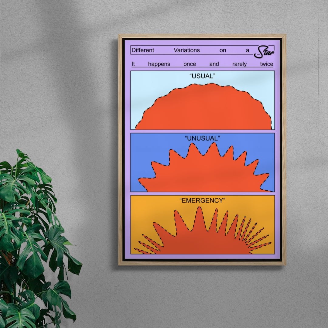 VARIATIONS ON A STAR contemporary wall art print by Ricardo Schultz Ferraro - sold by DROOL