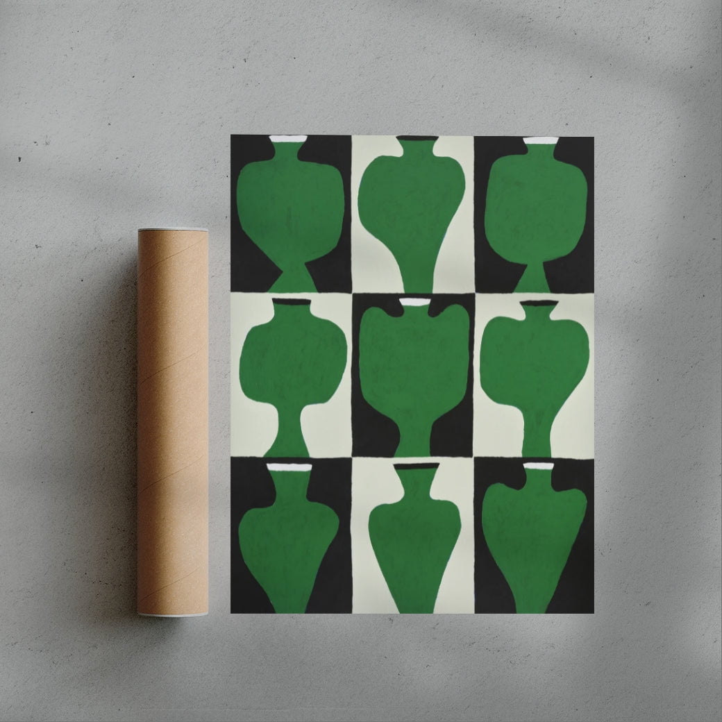 Vases x9 contemporary wall art print by Colby Edwards - sold by DROOL