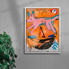The leaping fox contemporary wall art print by Billy Bagilhole - sold by DROOL
