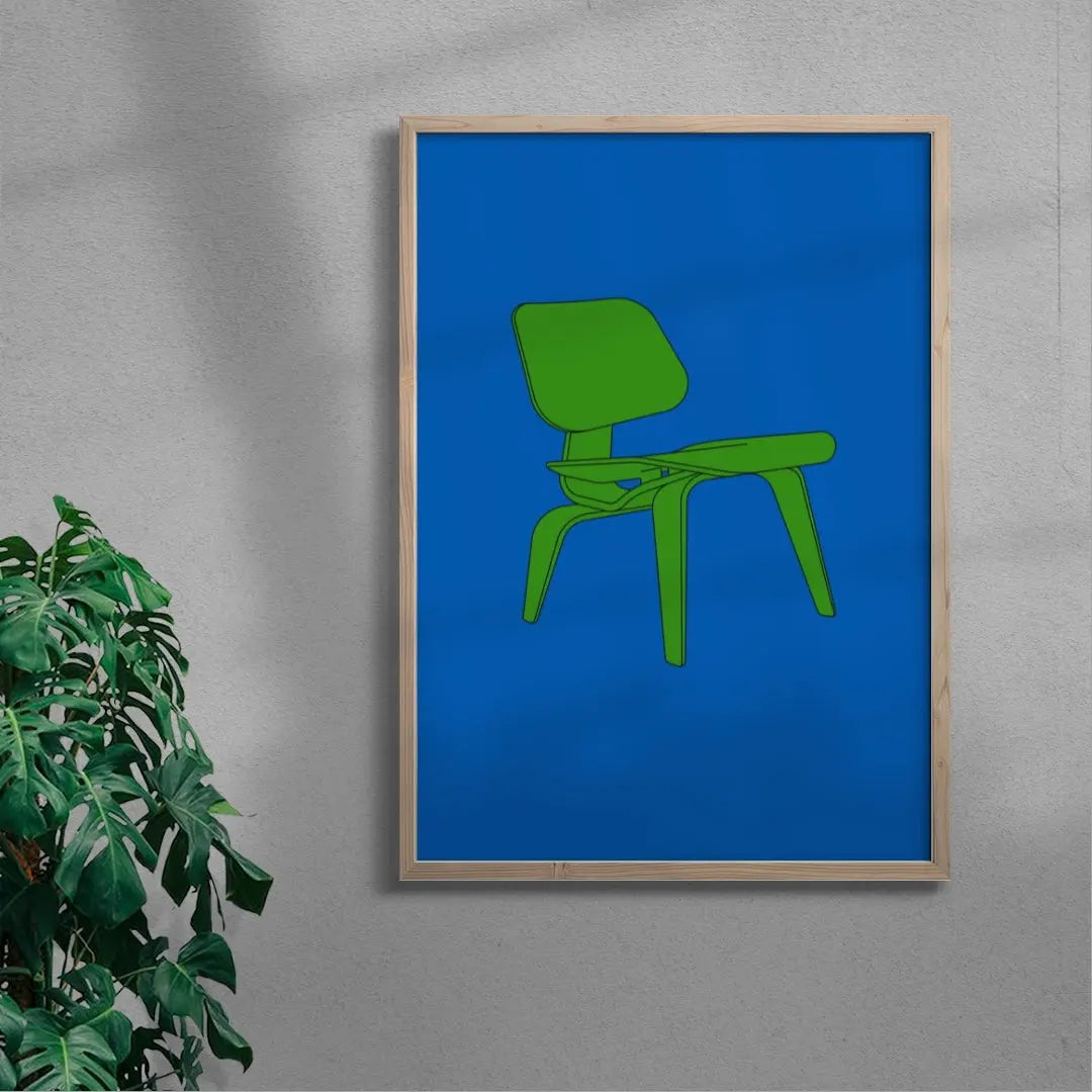 GREEN CHAIR contemporary wall art print by Thomas Hedger - sold by DROOL