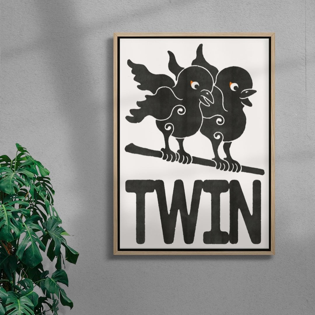 Twins contemporary wall art print by Alexander Khabbazi - sold by DROOL