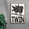 Twins contemporary wall art print by Alexander Khabbazi - sold by DROOL