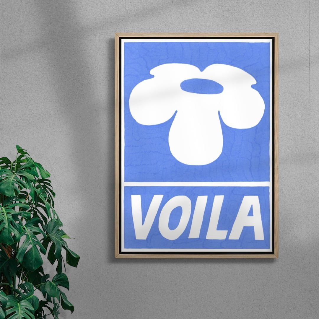 Voila contemporary canvas art print by Sara Cristina Moser - sold by DROOL