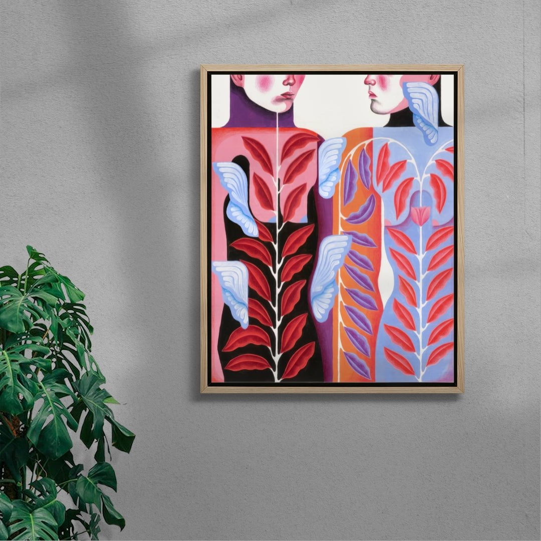 Sisters contemporary wall art print by Carla Petelski - sold by DROOL