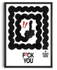 Cargar imagen en el visor de la galería, F U contemporary wall art print by Alexander Khabbazi - sold by DROOL