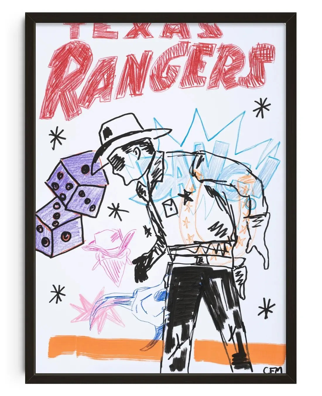 Luck of the Outlaw contemporary wall art print by Caitlin Flood-Molyneux - sold by DROOL