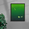 Monologue; Emerald contemporary wall art print by Peter-Maximilian Ronsdorf - sold by DROOL
