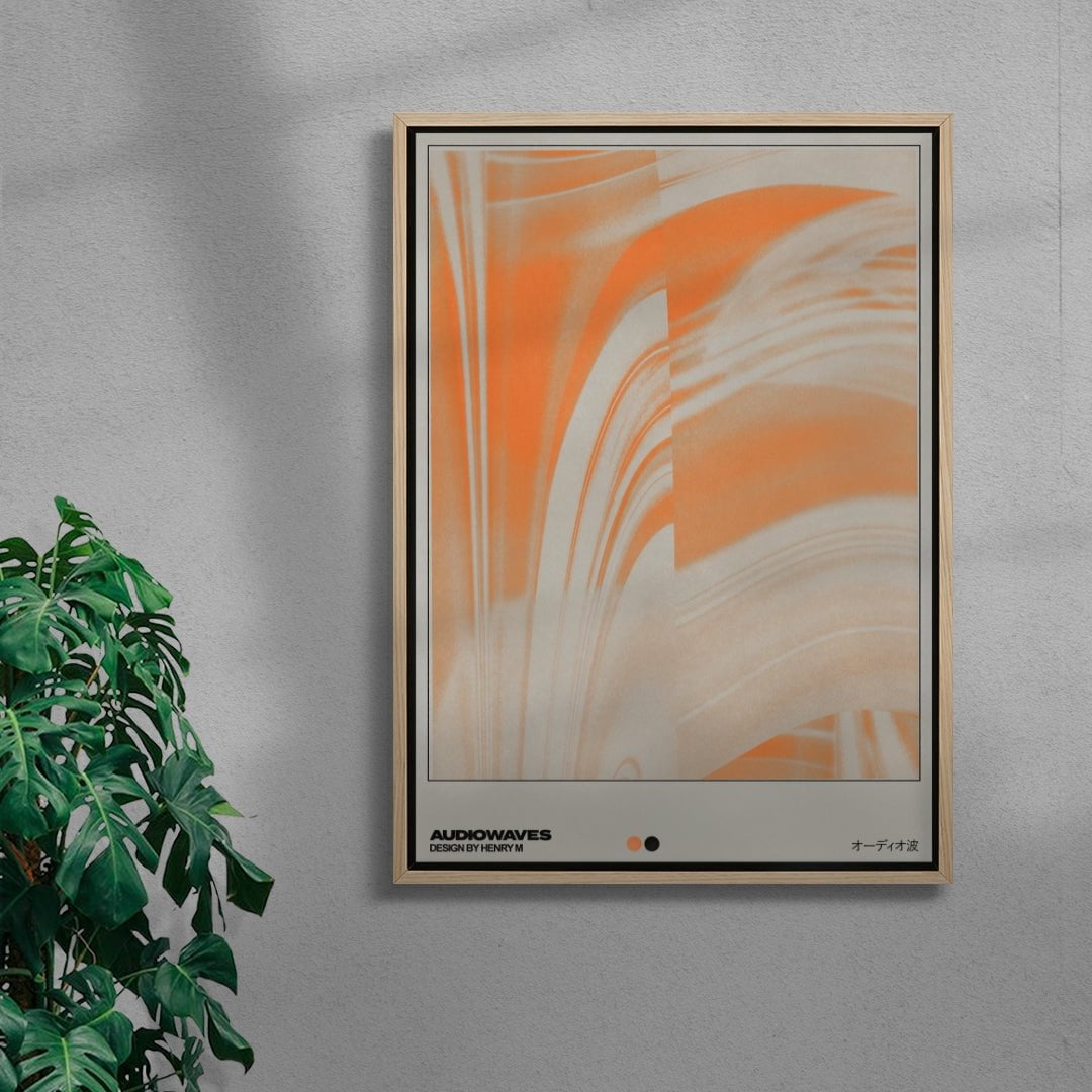 Audiowaves contemporary wall art print by Henry M. - sold by DROOL
