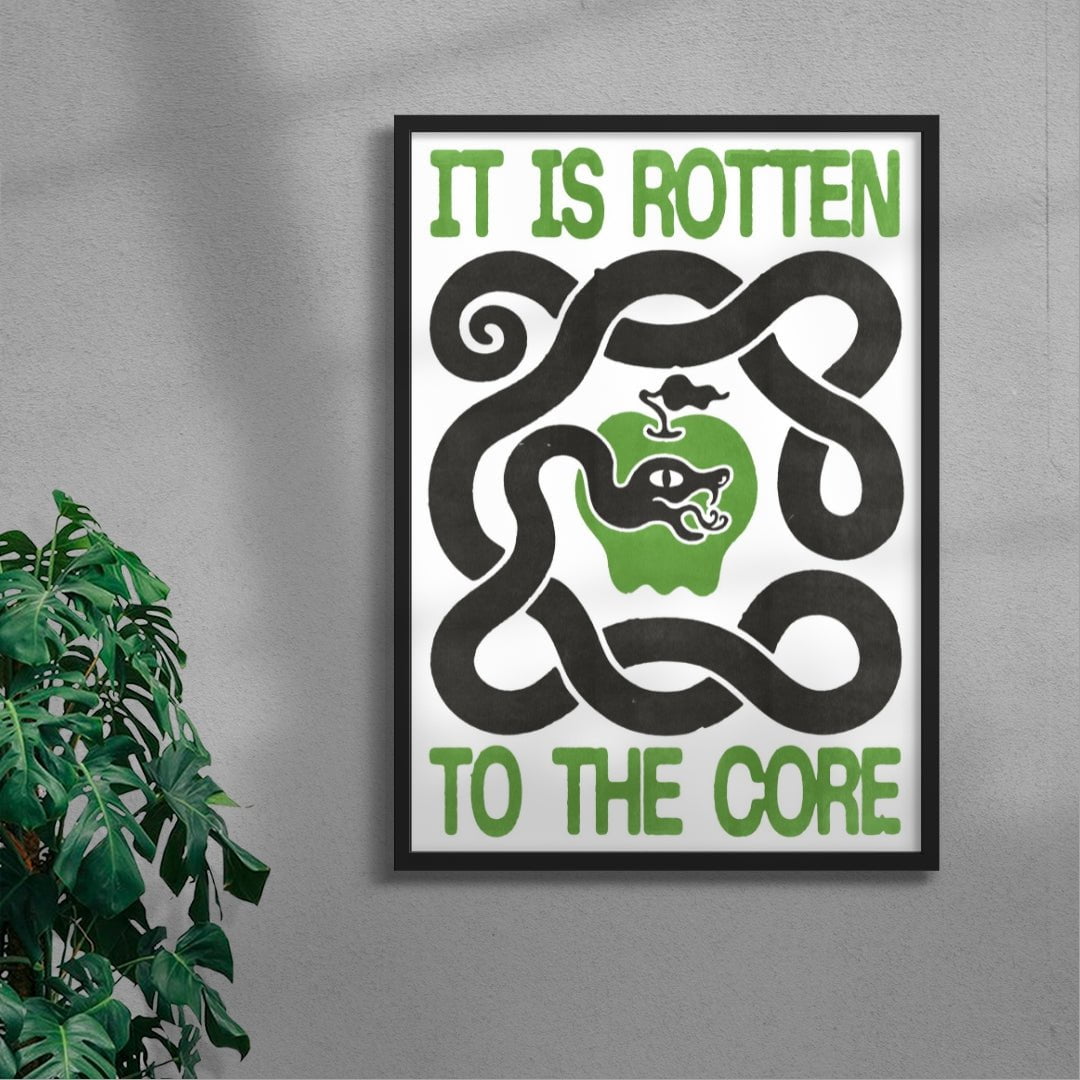 ROTTEN TO THE CORE contemporary wall art print by Alexander Khabbazi - sold by DROOL