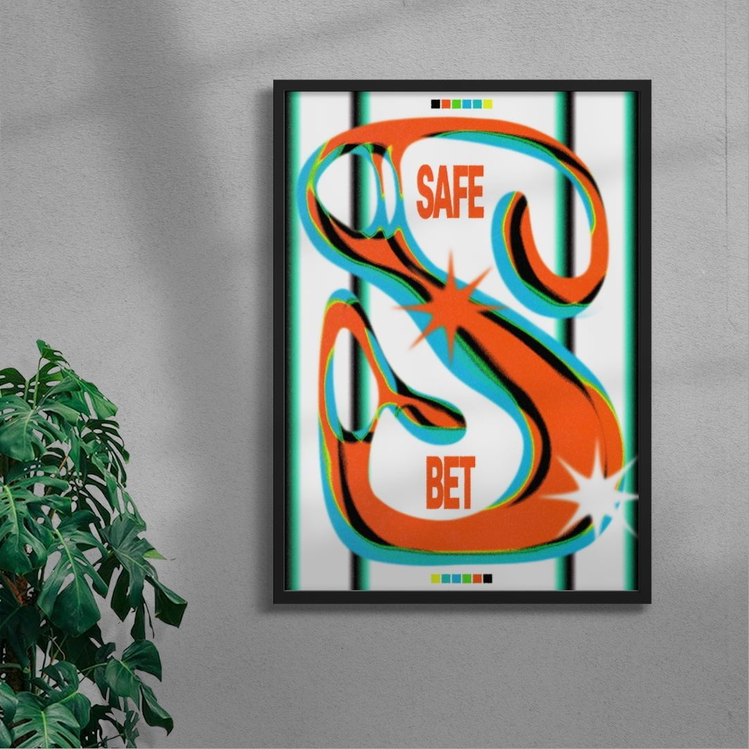 SAFE BET contemporary wall art print by Sheyi Adebayo - sold by DROOL