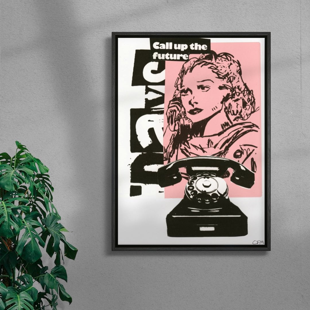 "Call Up" contemporary wall art print by Caitlin Flood-Molyneux - sold by DROOL
