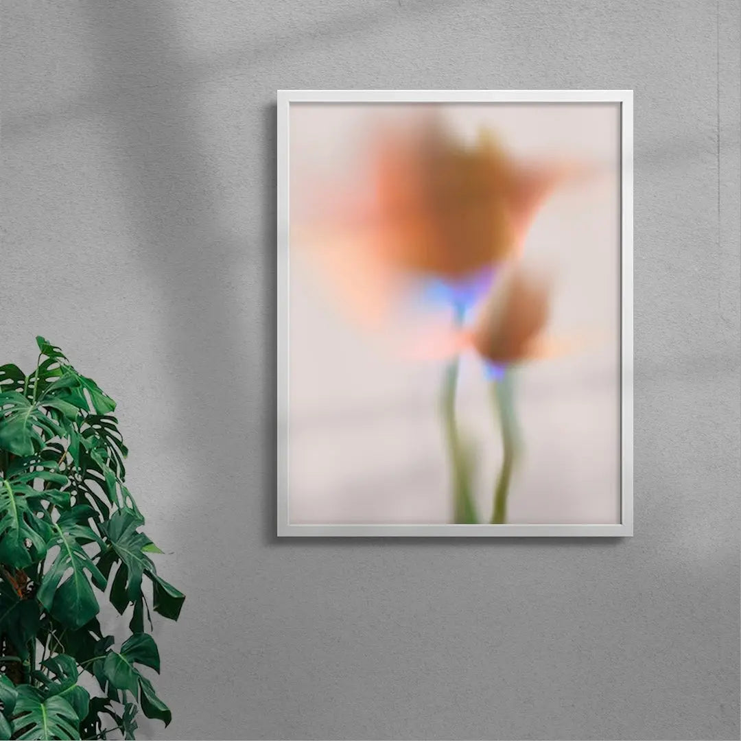 Orange Flower contemporary wall art print by Federico Sánchez - sold by DROOL
