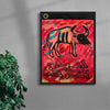 Bull and bones contemporary wall art print by Billy Bagilhole - sold by DROOL