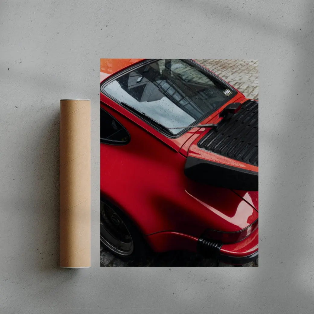 Porsche on cobbles 2 contemporary wall art print by Jonathan Elyea - sold by DROOL