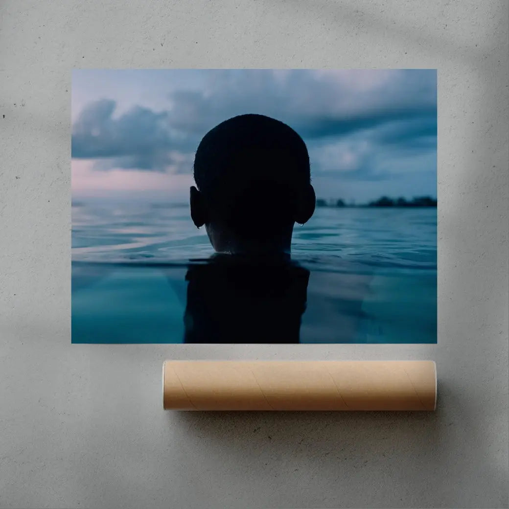 Head above water contemporary wall art print by William DeSena - sold by DROOL