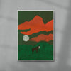 Emerald Midnight contemporary wall art print by Lily Kong - sold by DROOL