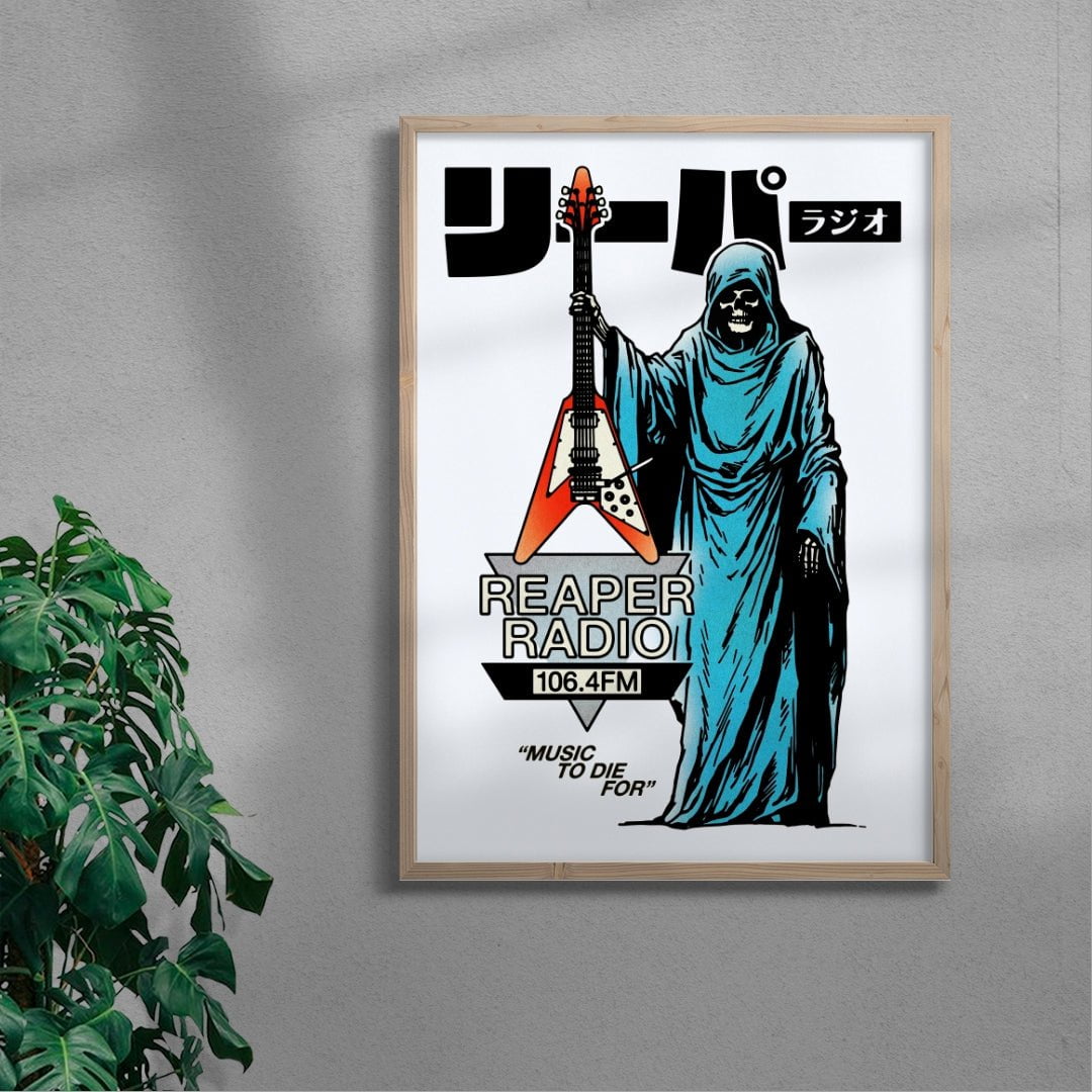 Reaper Radio contemporary wall art print by Othman Zougam - sold by DROOL