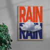 Rain contemporary wall art print by Sheyi Adebayo - sold by DROOL