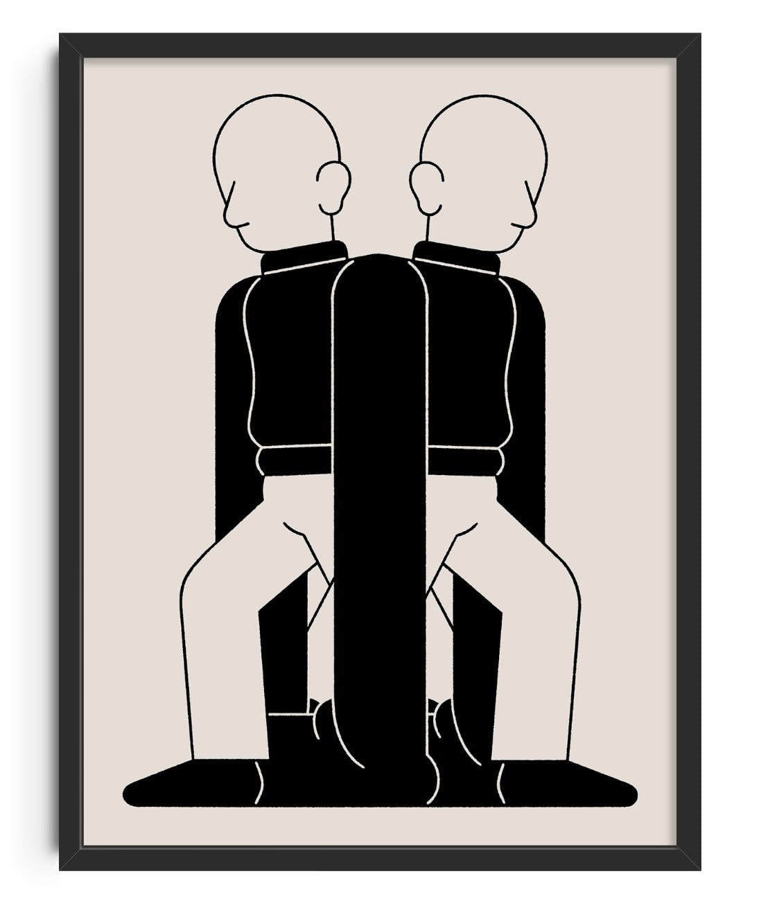 Twin Flames contemporary wall art print by Matto Jennings - sold by DROOL