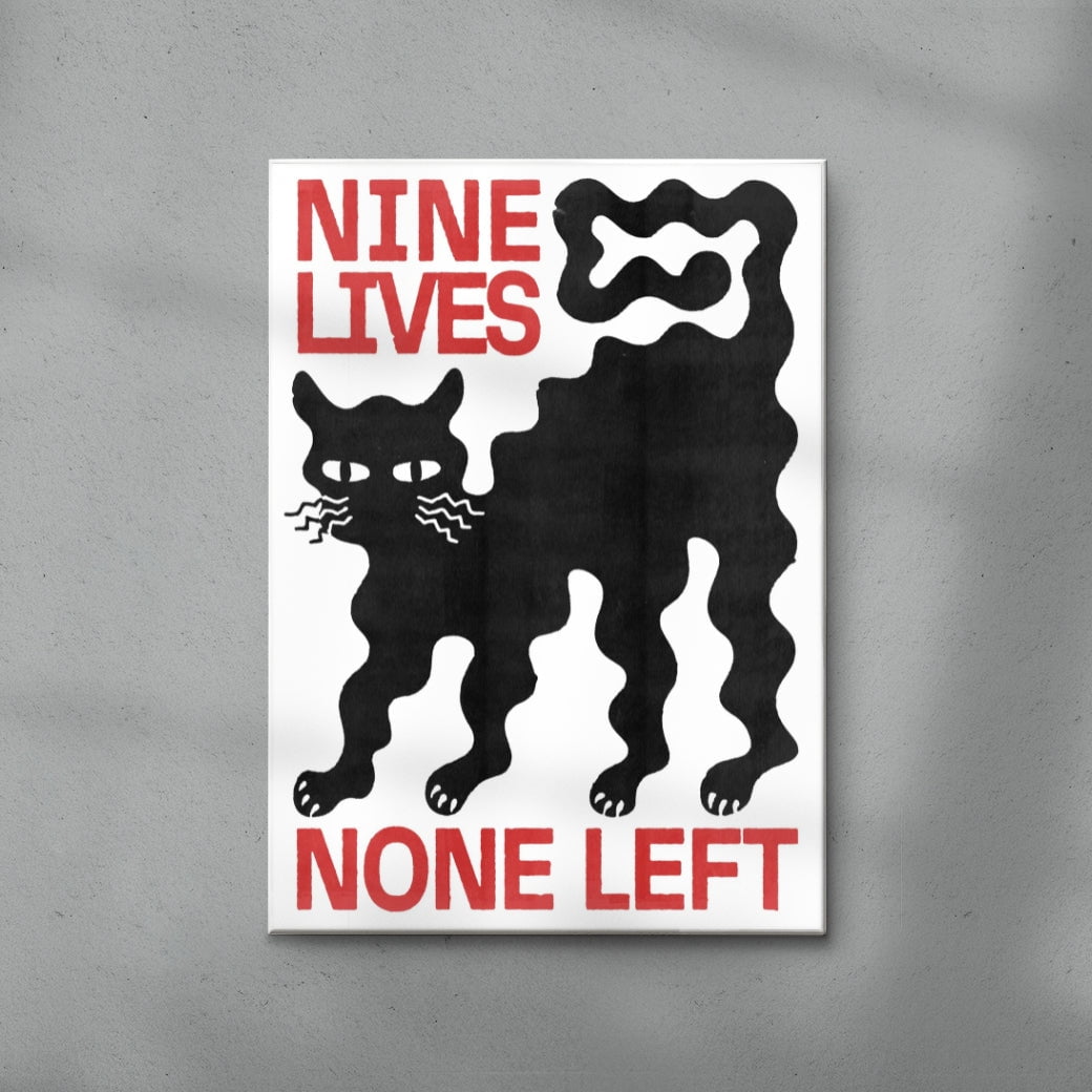 Nine Lives contemporary wall art print by Alexander Khabbazi - sold by DROOL