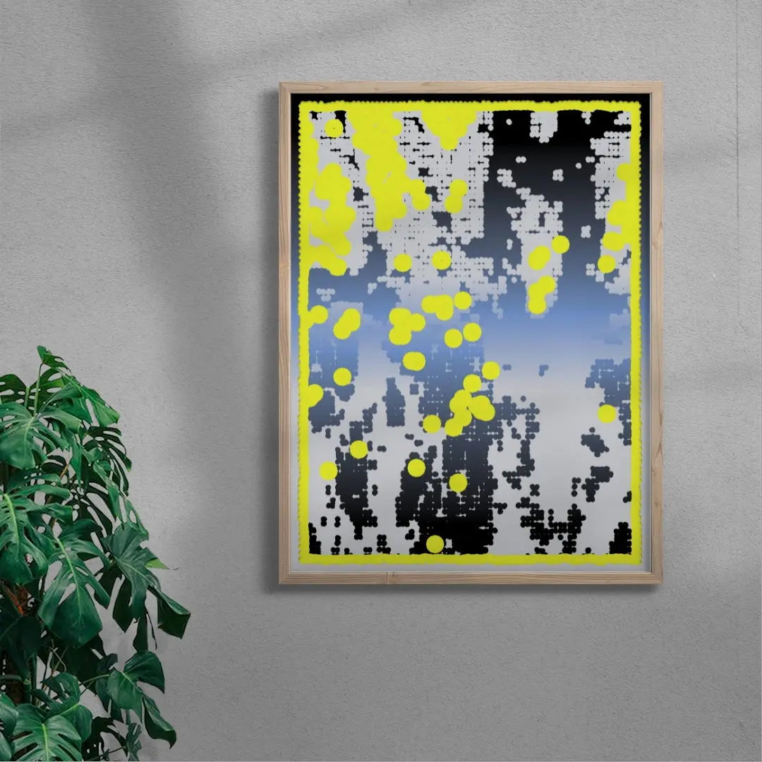 Digital Snow contemporary wall art print by Klara Troost - sold by DROOL