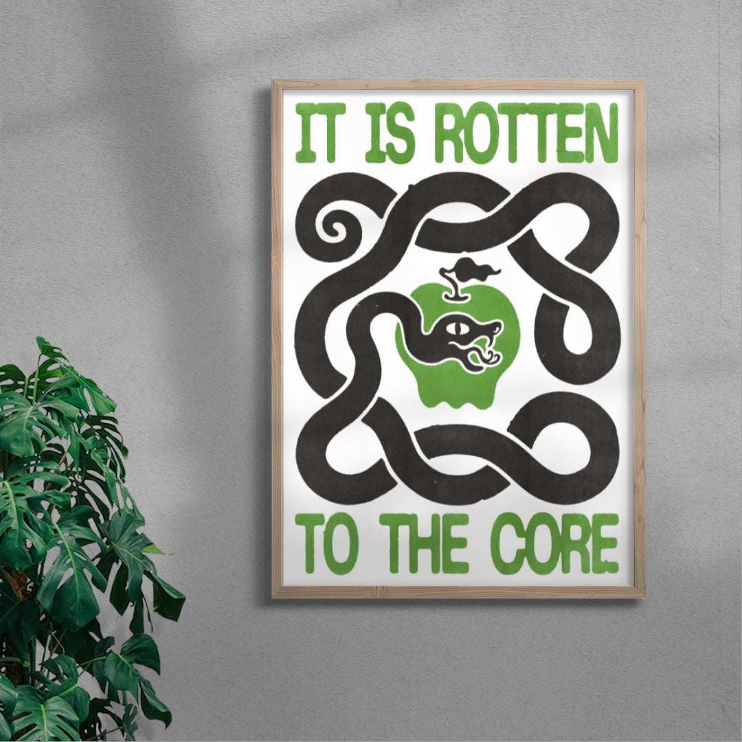 ROTTEN TO THE CORE contemporary wall art print by Alexander Khabbazi - sold by DROOL