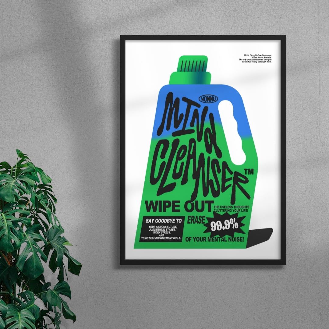 Mind Cleanser contemporary wall art print by Wonnu - sold by DROOL