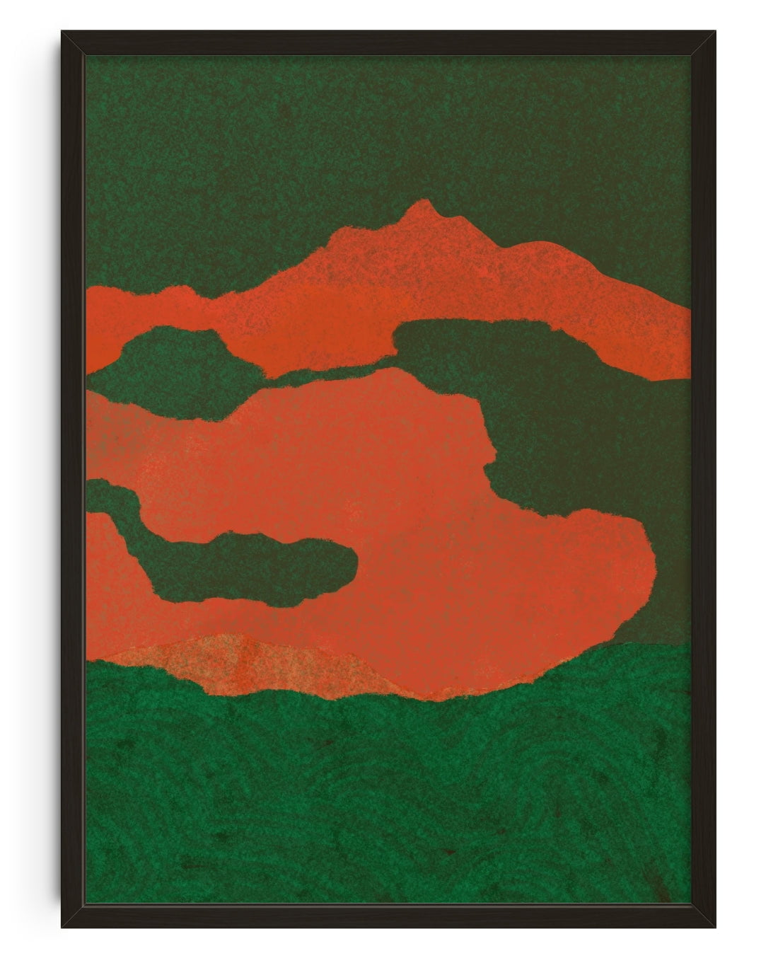 Emerald Midnight (triptych 1) contemporary wall art print by Lily Kong - sold by DROOL