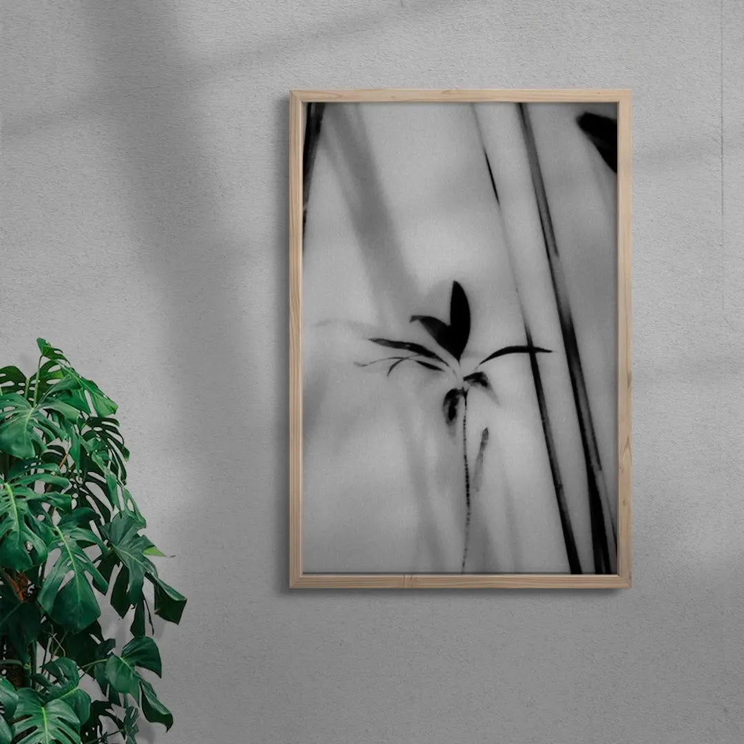 Silhouetted Plant contemporary wall art print by Laura James - sold by DROOL