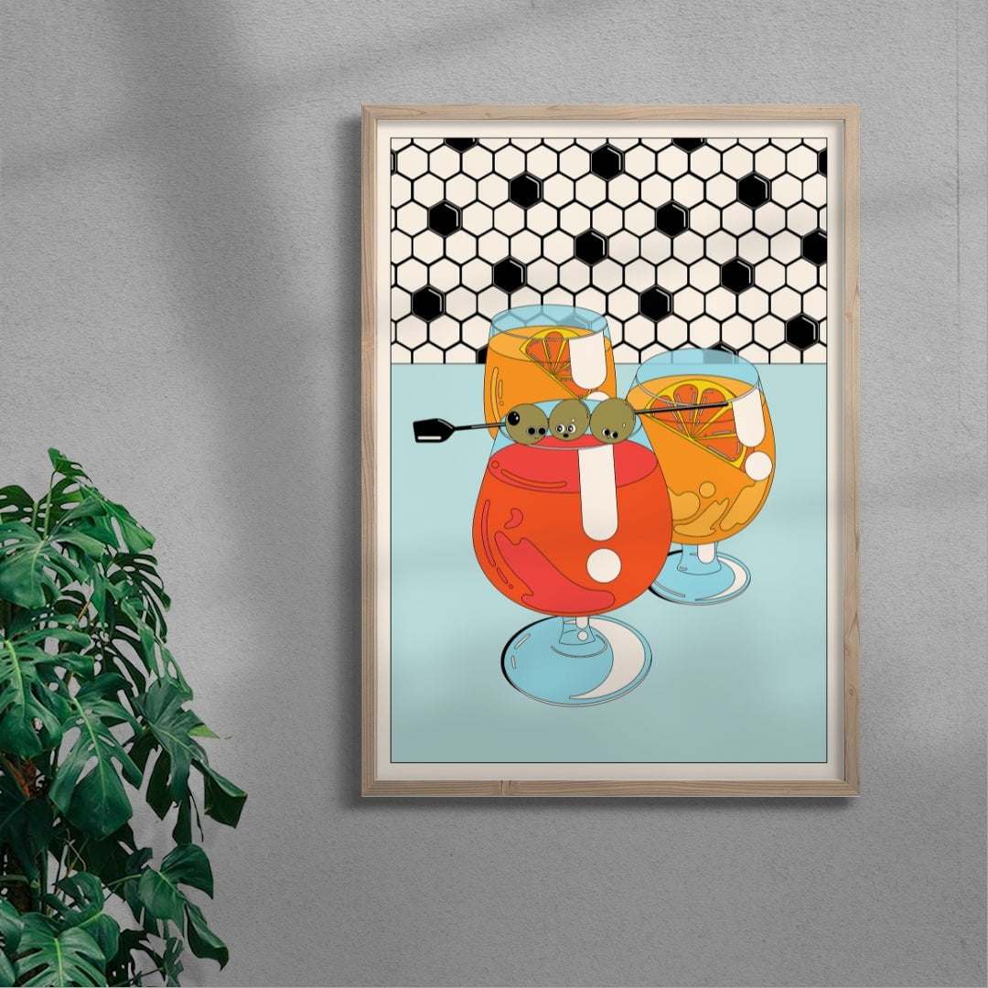 Spritz contemporary wall art print by Renee Kao - sold by DROOL