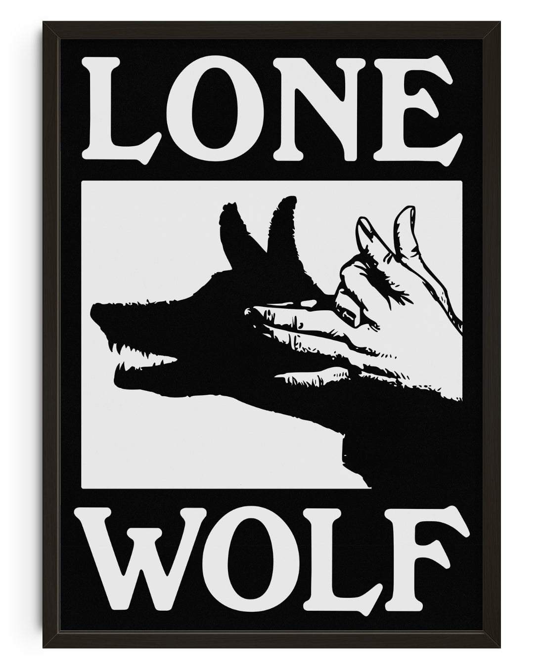 Lone Wolf contemporary wall art print by Utsav Verma - sold by DROOL