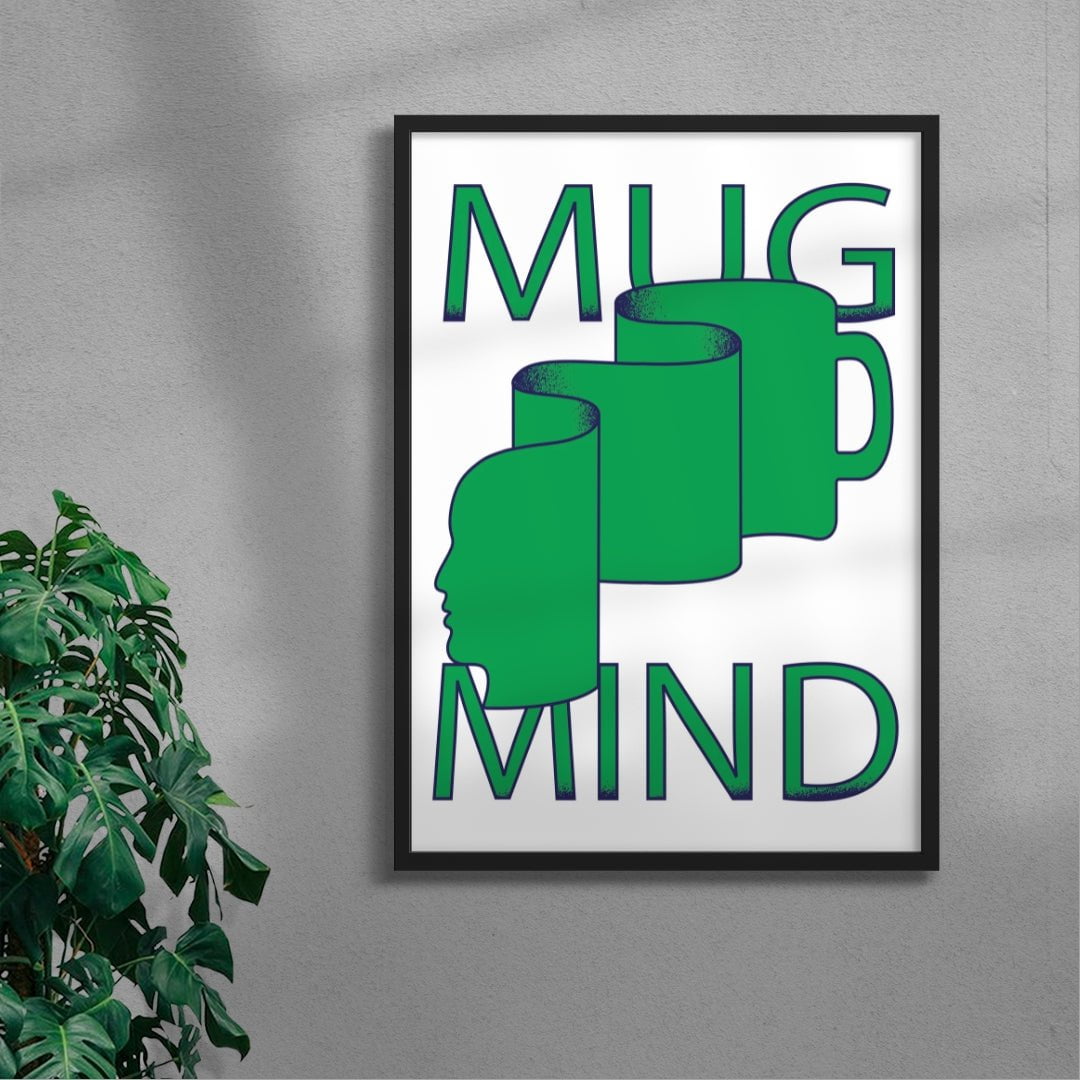 MUG MIND contemporary wall art print by Max Blackmore - sold by DROOL