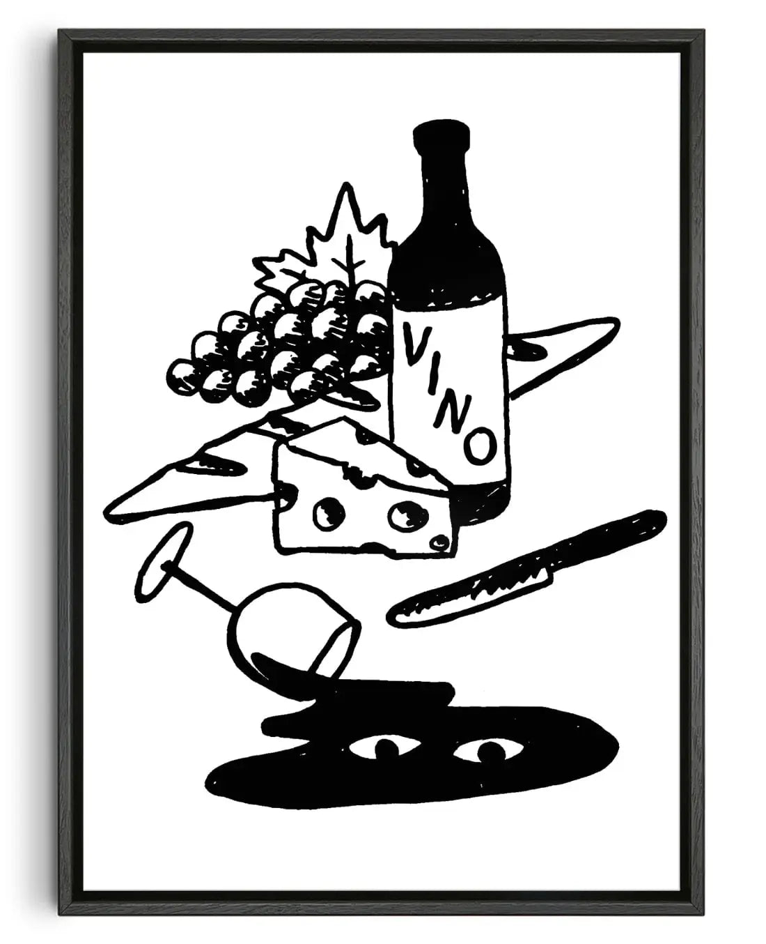 MAS VINO 2 contemporary wall art print by Max Blackmore - sold by DROOL