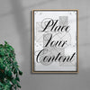 Place your content contemporary wall art print by Pangram Pangram Foundry - sold by DROOL