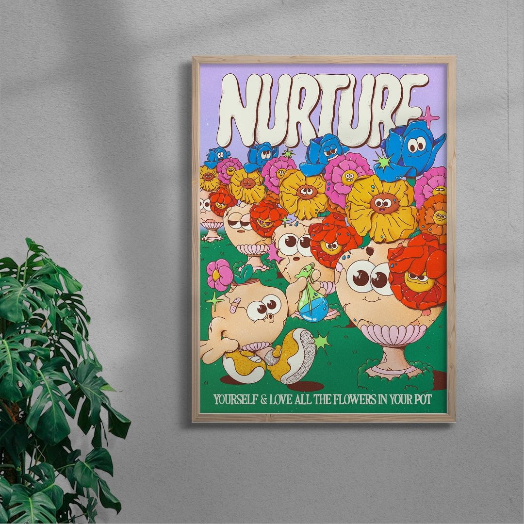 Nurture Yourself contemporary wall art print by My Sunbeam - sold by DROOL