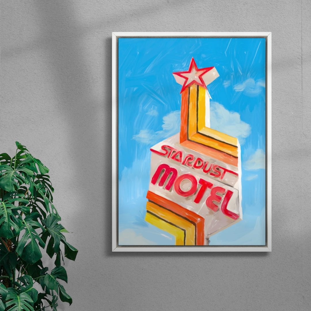 Stardust Motel contemporary wall art print by Laurie Campbell - sold by DROOL
