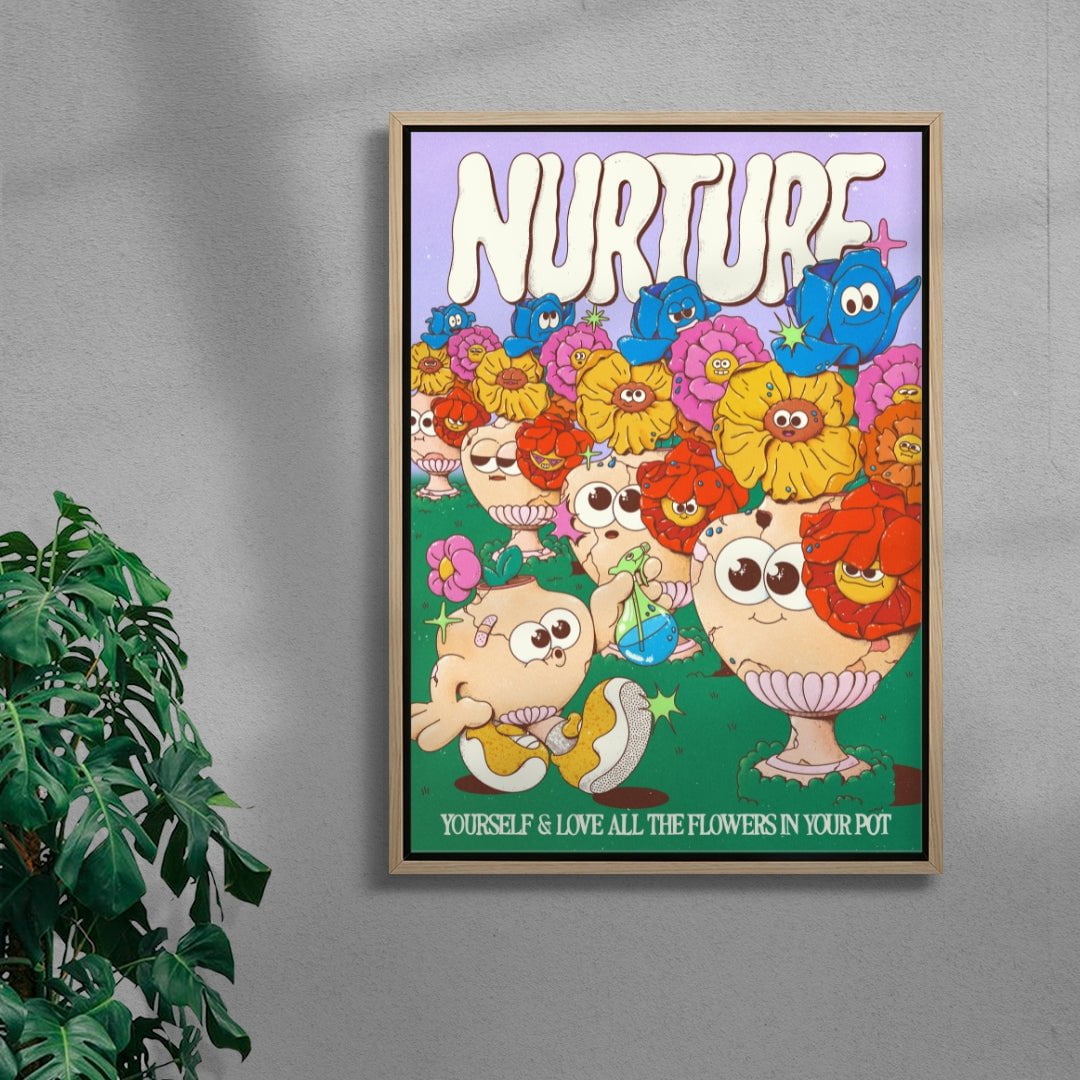 Nurture Yourself contemporary canvas art print by My Sunbeam - sold by DROOL