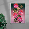 Eyes, Hands, & Pink Flowers contemporary wall art print by Paulina Almira - sold by DROOL