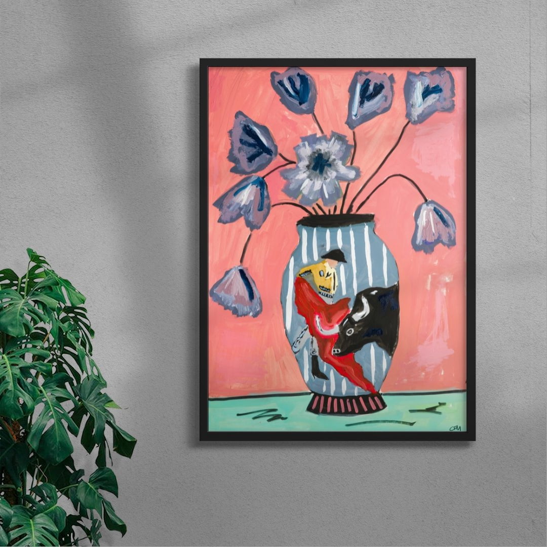 Toro contemporary wall art print by Caitlin Flood-Molyneux - sold by DROOL