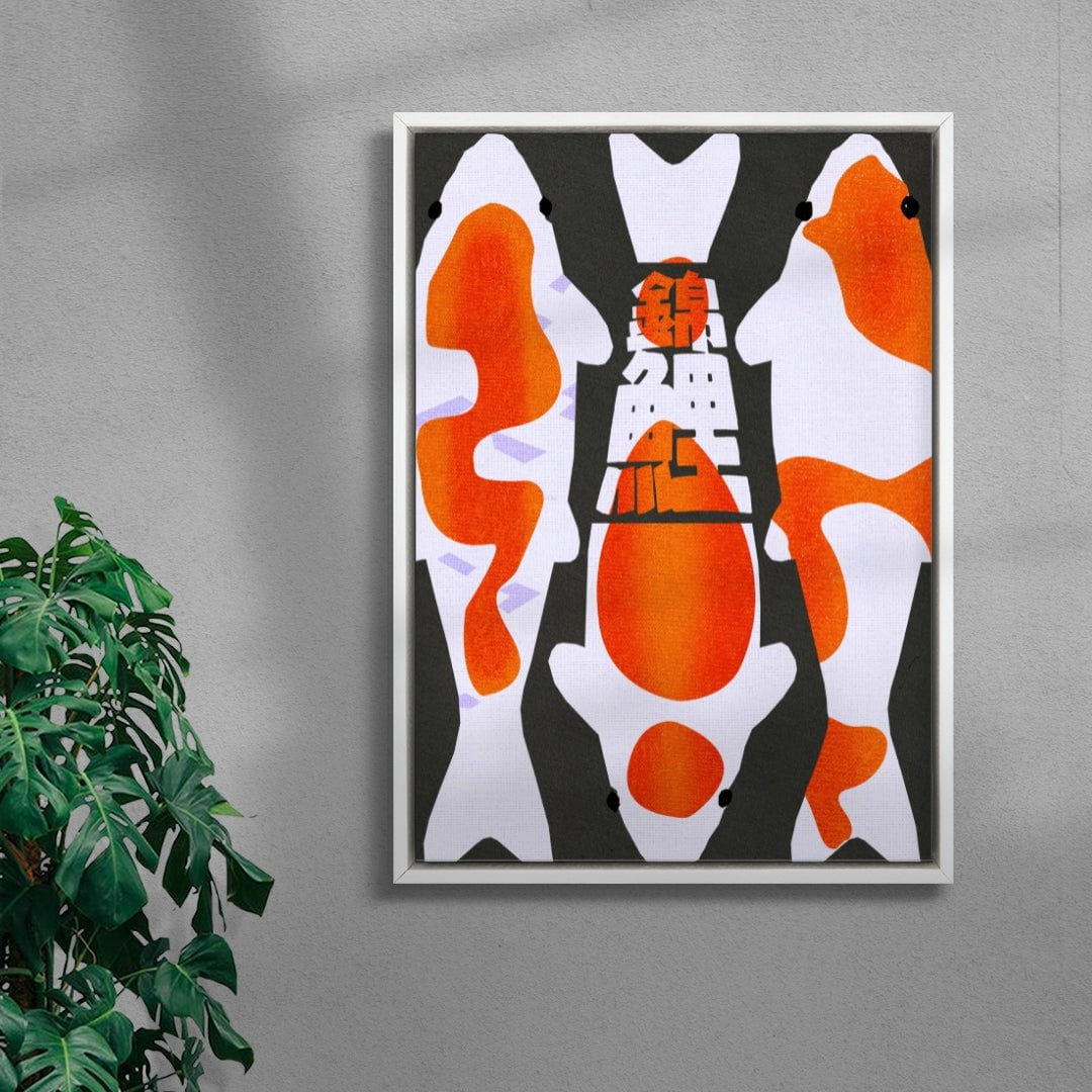 Nishikigoi 3 contemporary wall art print by Othman Zougam - sold by DROOL