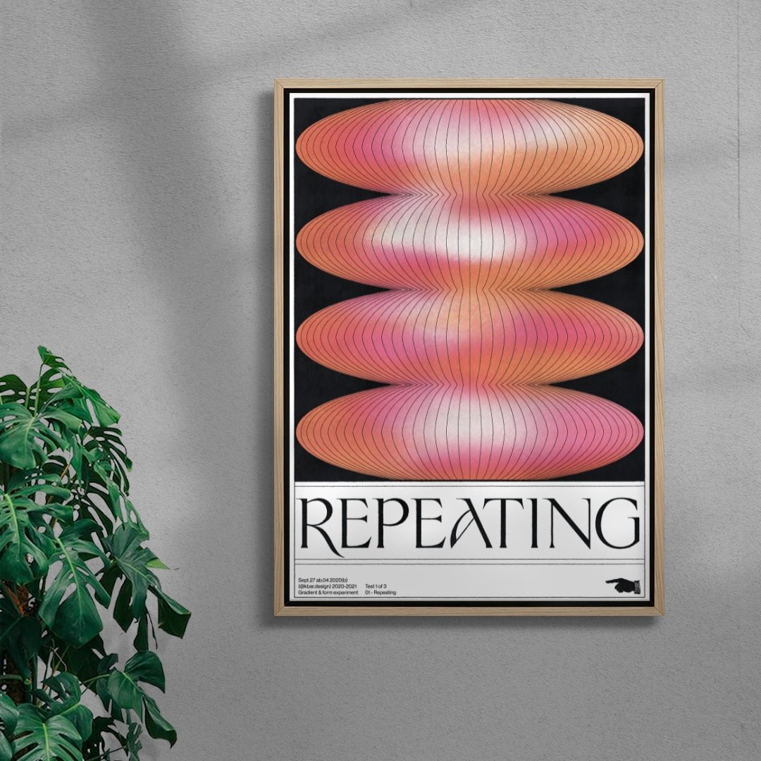 Repeating contemporary wall art print by Alexander Khabbazi - sold by DROOL