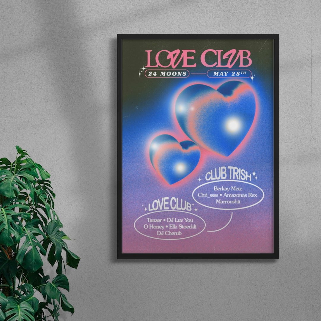 Love Club at 24 Moons contemporary wall art print by Rowena Lloyd - sold by DROOL