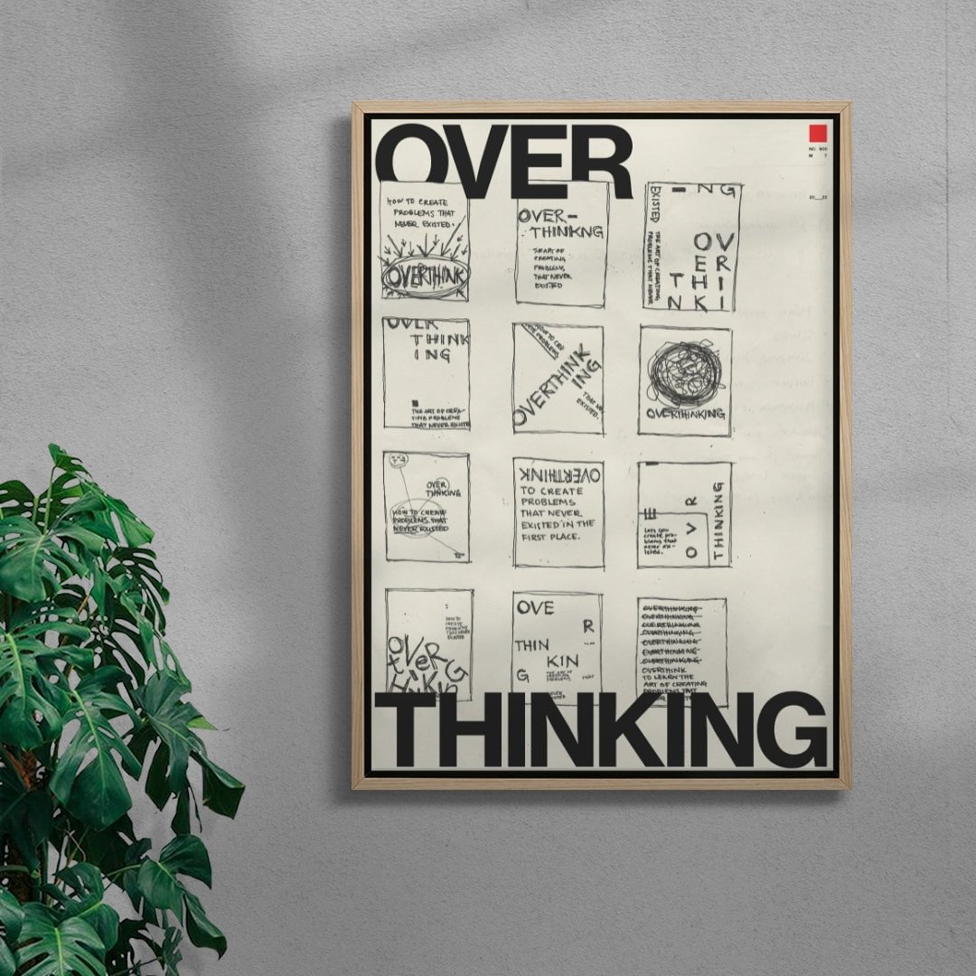 Overthinking contemporary wall art print by Mirza Talovic - sold by DROOL
