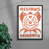 Always Happy contemporary wall art print by Eric Schwarz - sold by DROOL