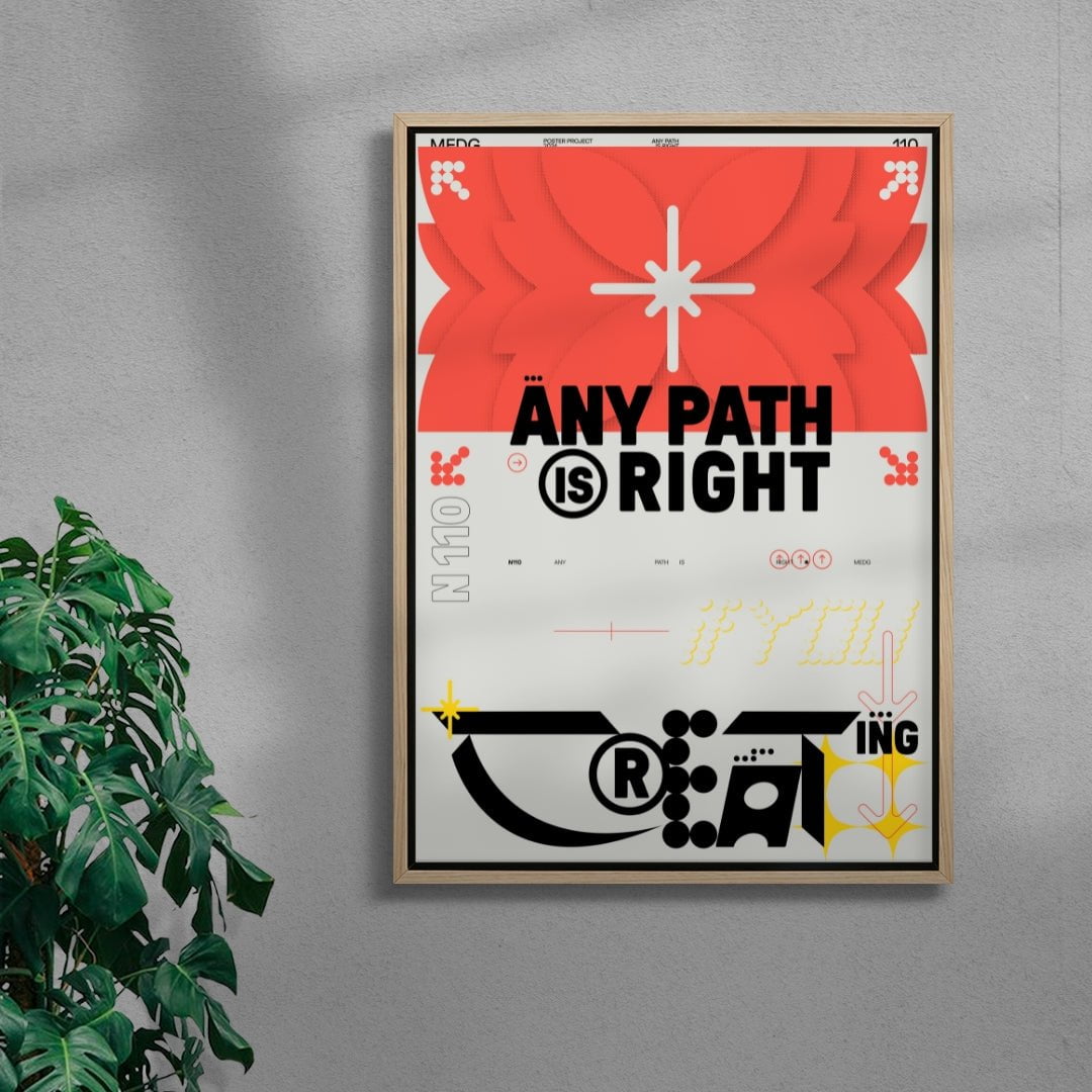 Any Path Is Right contemporary wall art print by MEDG - sold by DROOL