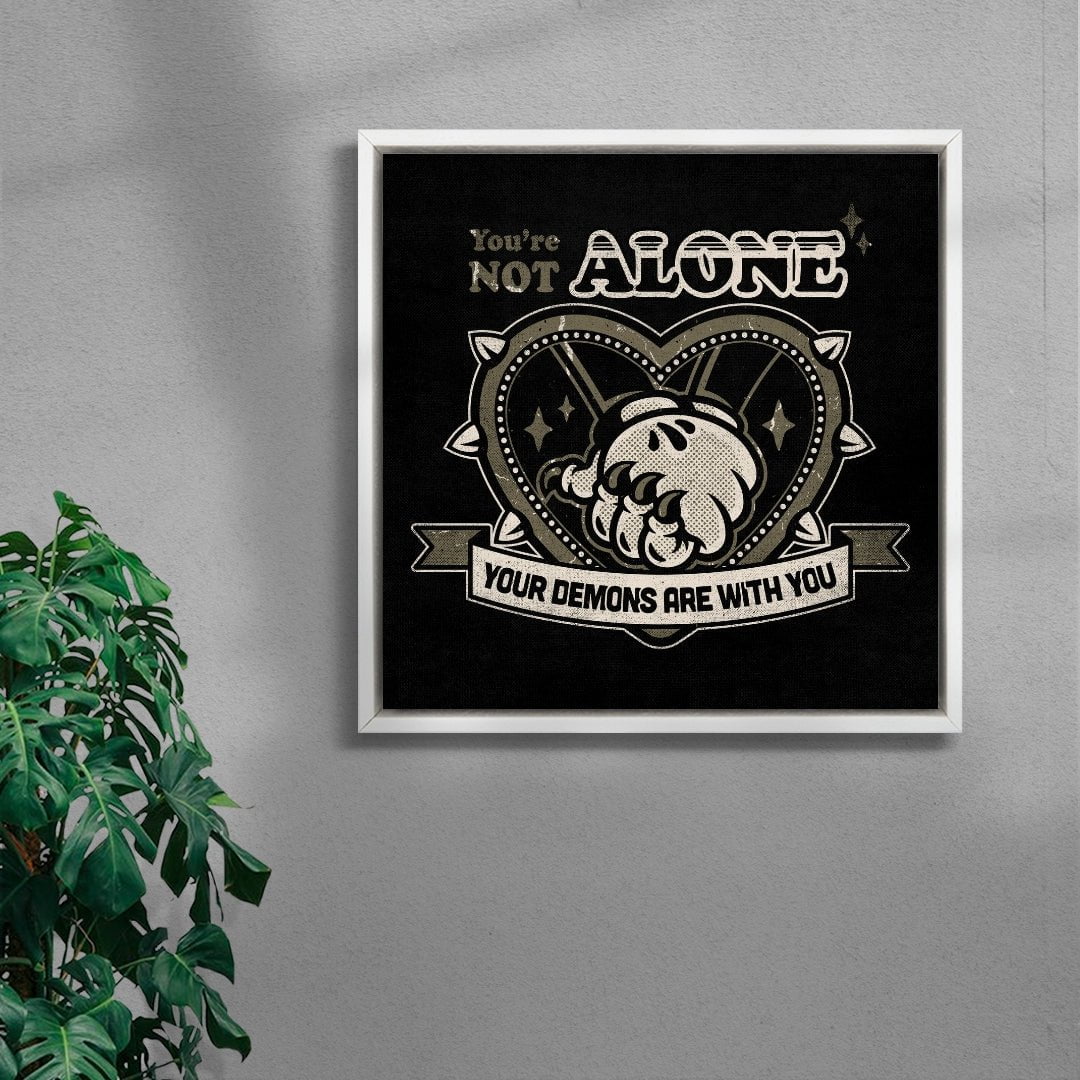 You're Not Alone contemporary wall art print by Laserblazt - sold by DROOL