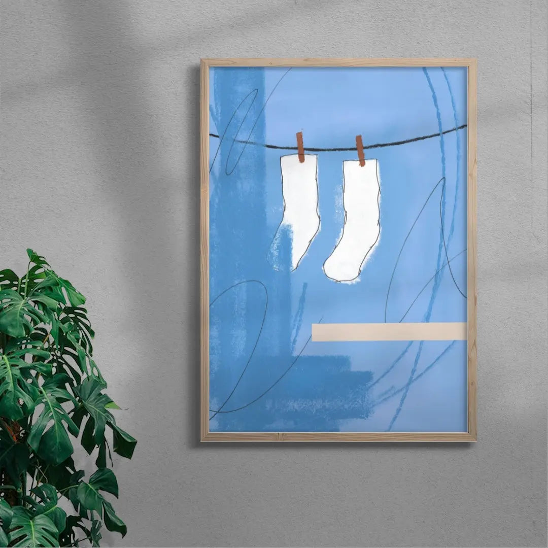 SOCKS ON A CLOTHESLINE