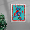 Tiger in Blue contemporary wall art print by Kwonny - sold by DROOL