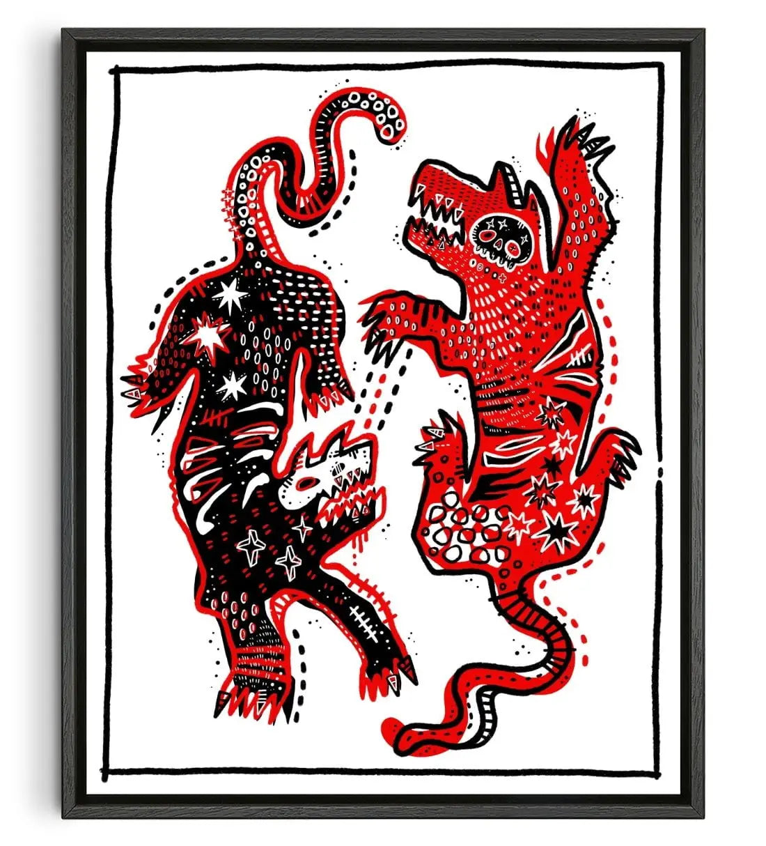 Tiger Mums contemporary wall art print by Kwonny - sold by DROOL